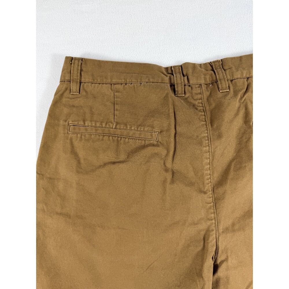 H&M L.O.G.G. Men's Chino Shorts Size 34 Brown 100% Cotton Flat Front - Picture 11 of 15